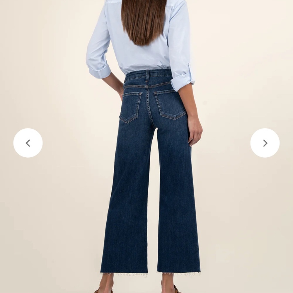 Kut from the Kloth Blue Flare Wide-Leg Jeans Meg